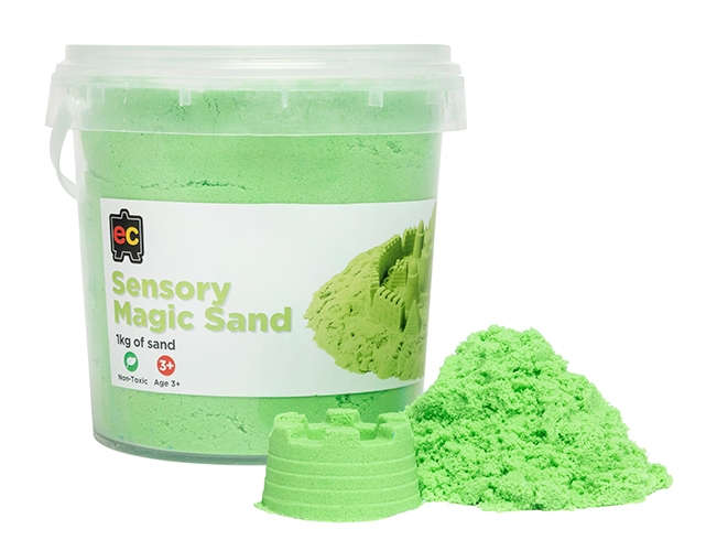 Sensory Magic Sand EC Green 1Kg Tub